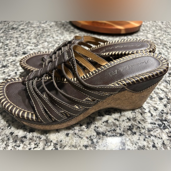 American Eagle Outfitters Shoes Y2k American Eagle Platform Strappy Sandal Shoe Heel Sz 9 9s